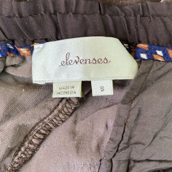 Anthropologie Elevenses Brown Crushed Velvet Casual Athleisure Pants S - Picture 5 of 6